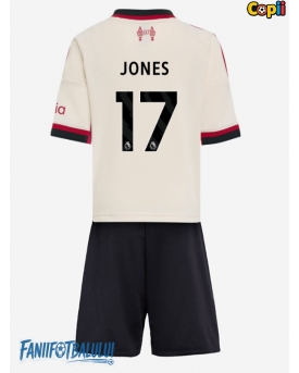 Liverpool Curtis Jones #17 Echipament de Fotbal Replică 2025-26 Copii Deplasare (+ Șorturi)